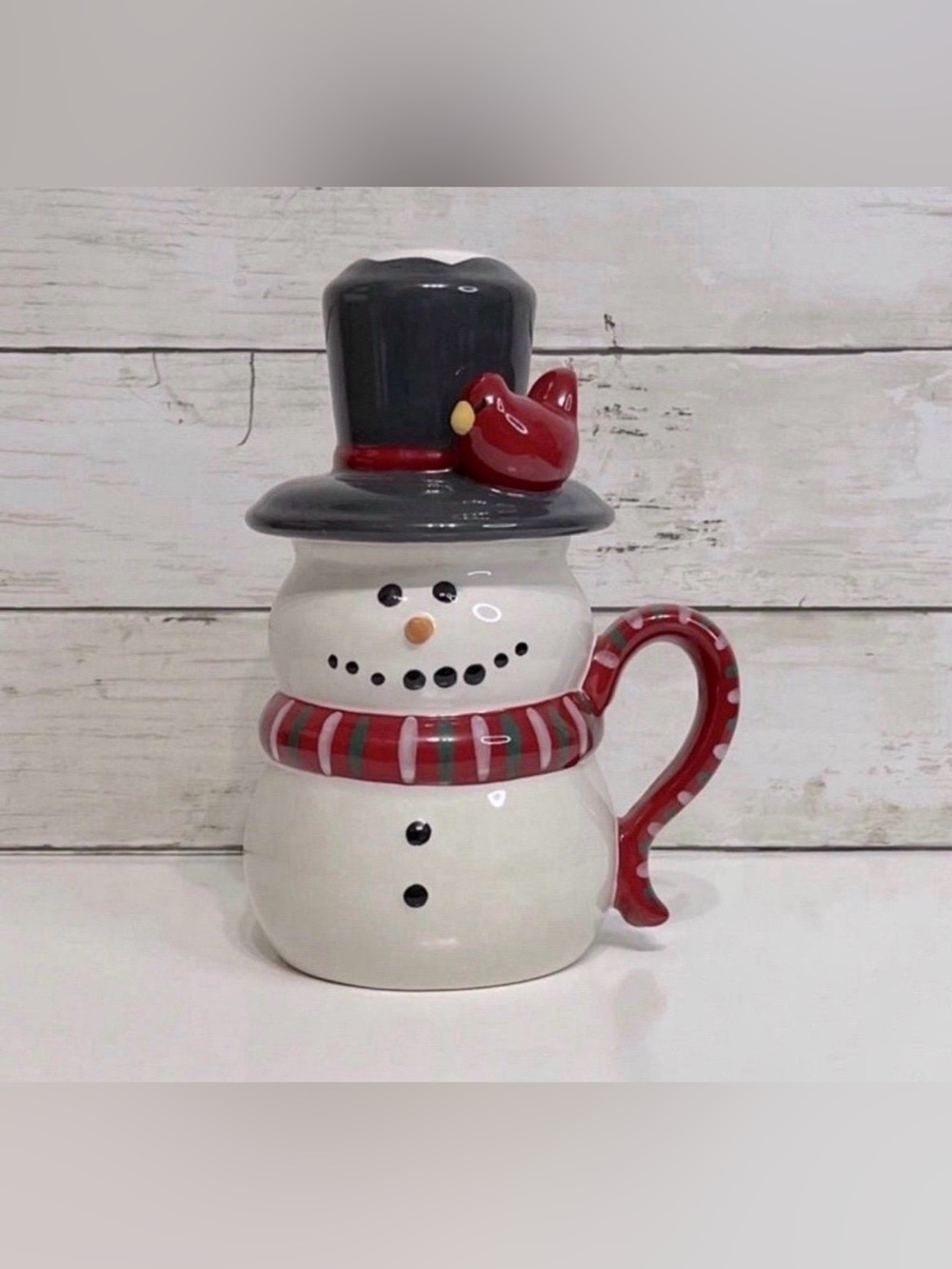 Pfaltzgraff Large Snowman Mug With Hat Topper PRICE FIRM